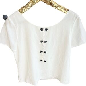 NWT J. Crew Bow Beaded Embellished Blouse